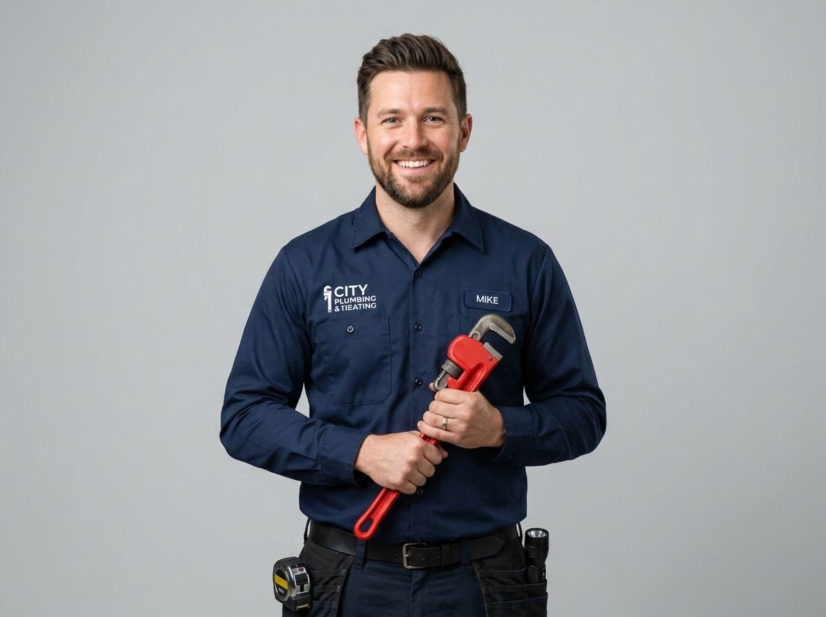 Our friendly plumbing repair technician smiling